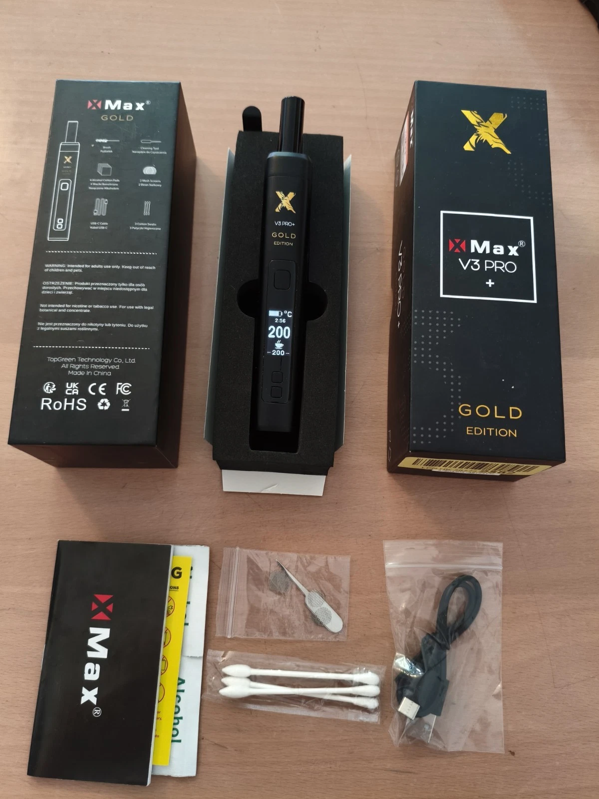 XMax V3 Pro+ Vaporizer (Gold Edition) – Wie Neu